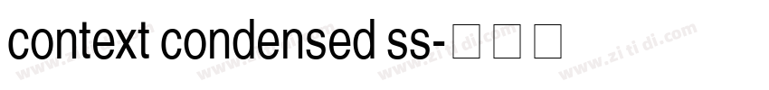 context condensed ss字体转换